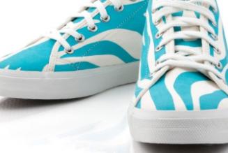 Skokollektion med grøn profil