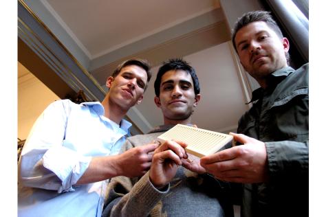 De tre vindere af FSC Design Award 2007; Thor Davidsen, Ashkan Heydari og Jens Christian Nørmark