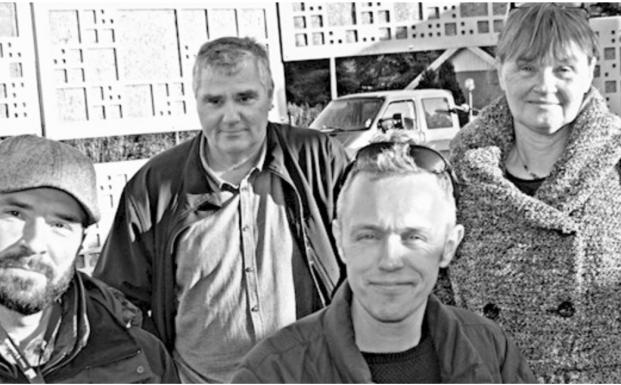 Foreningen Skjulte Steder, Randers Kommune og arkitektfirmaet Gustin var samlet til &aring;bningen af pauserummet.